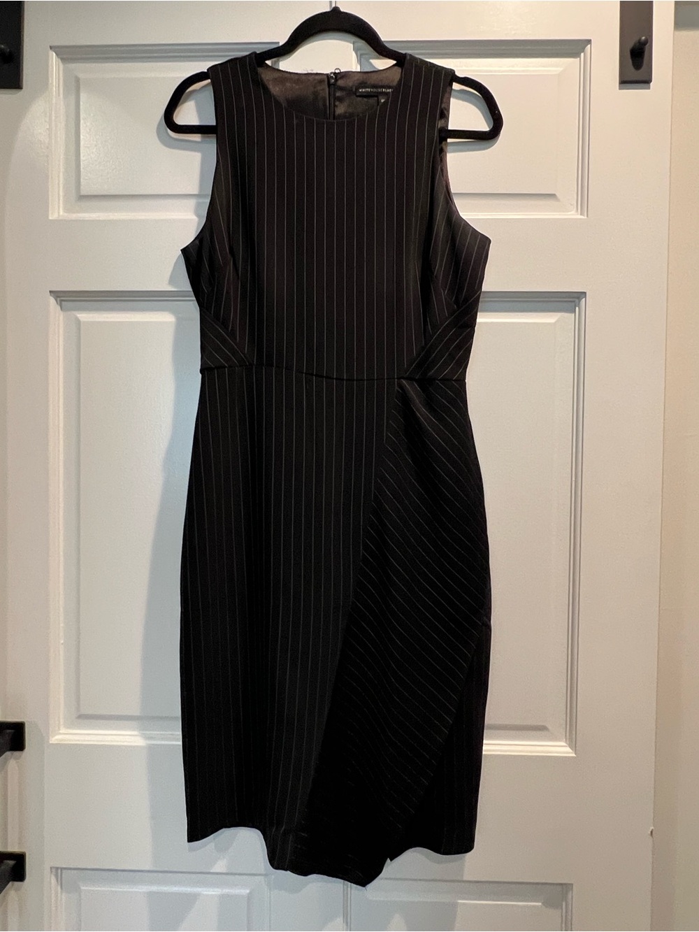White House Black Market Black Pinstripe Sheath Dress